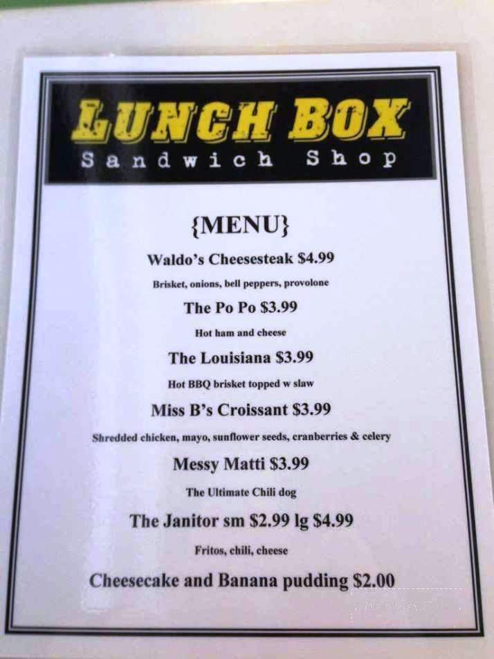 Lunch Box - Ada, OK menu_pic