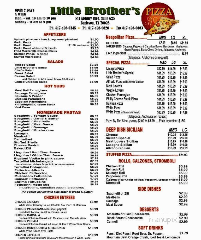 /380193067/Little-Brothers-Pizza-Burleson-TX - Burleson, TX