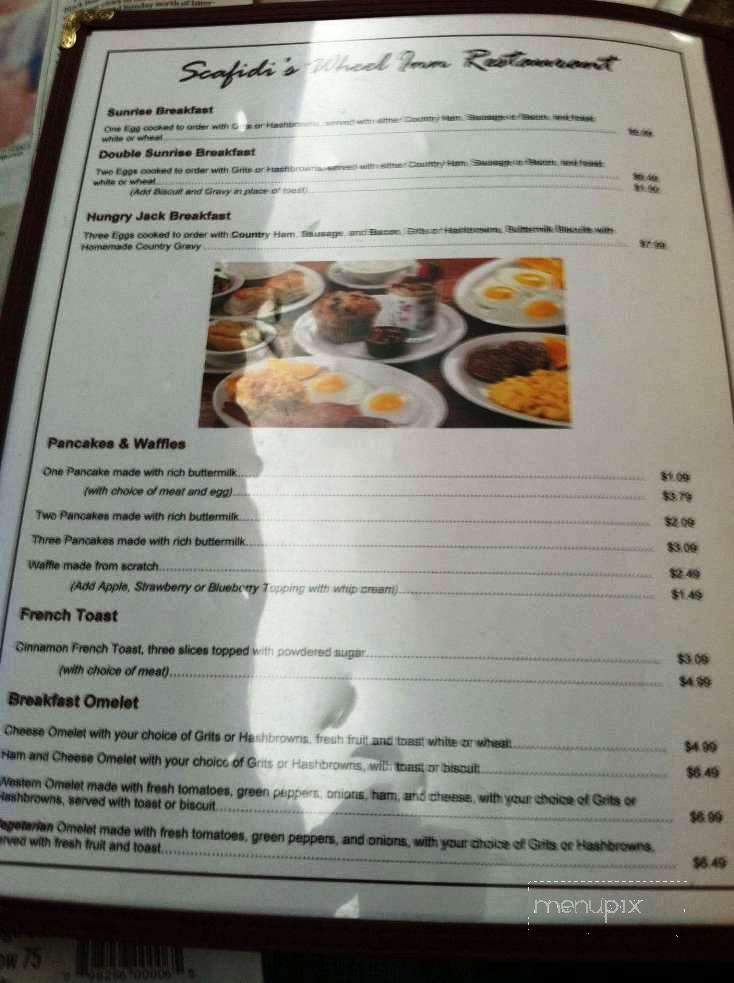 Scafidi's Wheel-Inn - Bay Saint Louis, MS menu_pic