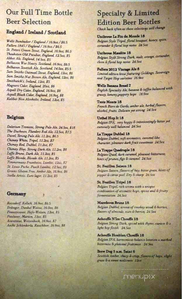 Fat Rabbit Public House - Folsom, CA menu_pic