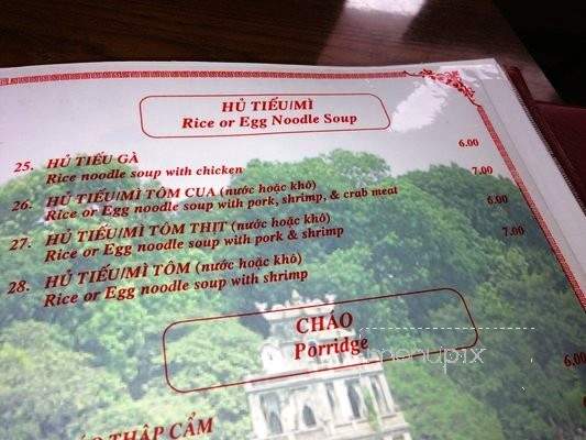 Hanoi Ave - Westminster, CA menu_pic