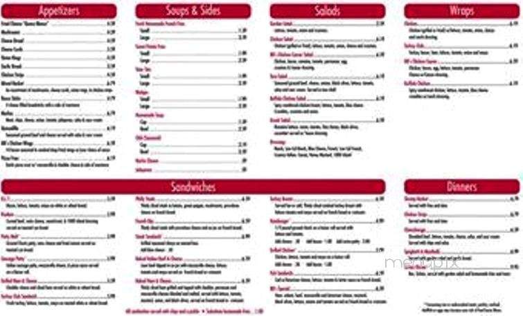 Bb jacks - Wausau, WI menu_pic