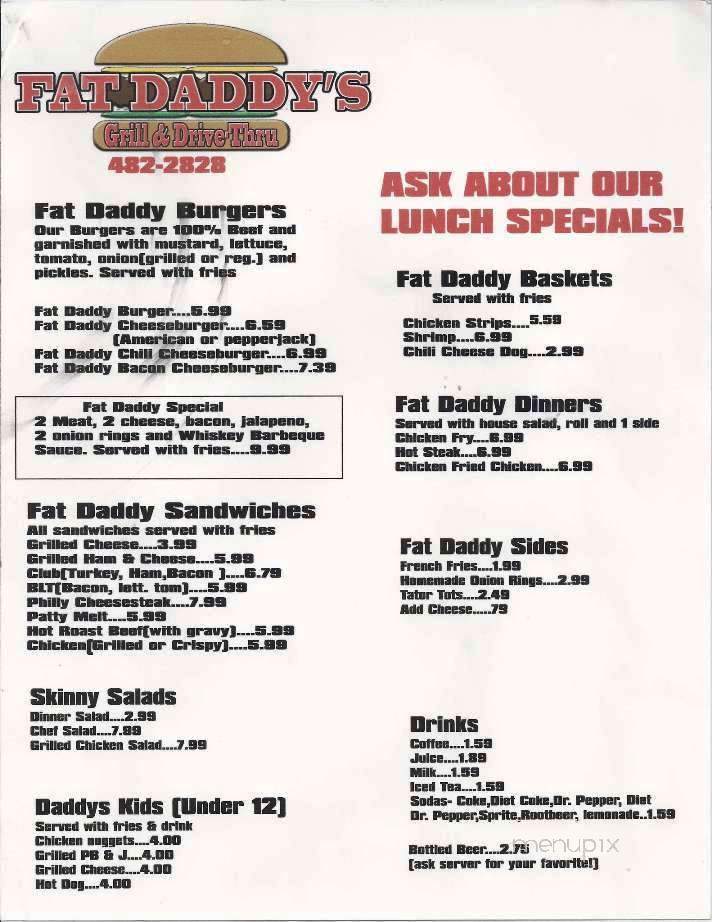 Fat Daddy's Grill & Drive Thru - Altus, OK menu_pic