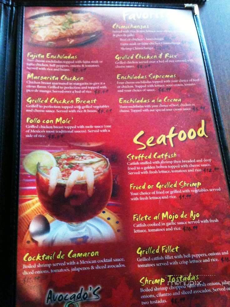 Avocado's - Monroe, LA menu_pic