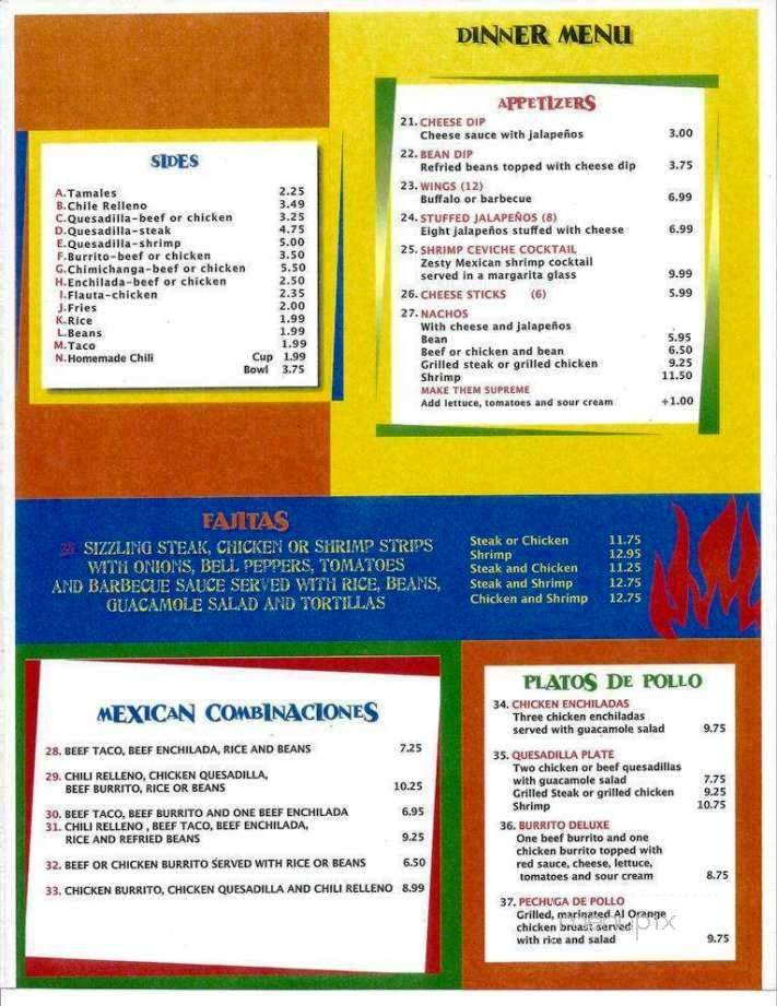 Amelia's Restaurant - Fresh Mexican Grill - Theodore, AL menu_pic