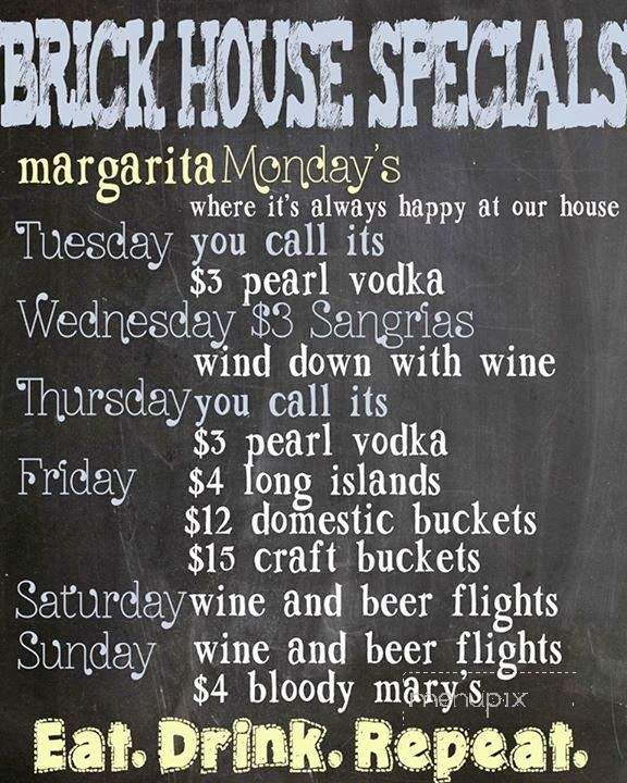 Brick House - Charleston, IL menu_pic