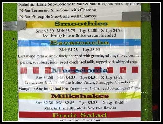 Sonoran Delights - Tucson, AZ menu_pic