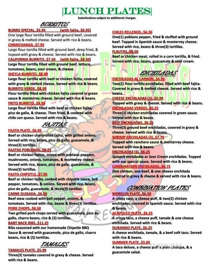Burro Express Mexican Restaurant - New Waverly, TX menu_pic