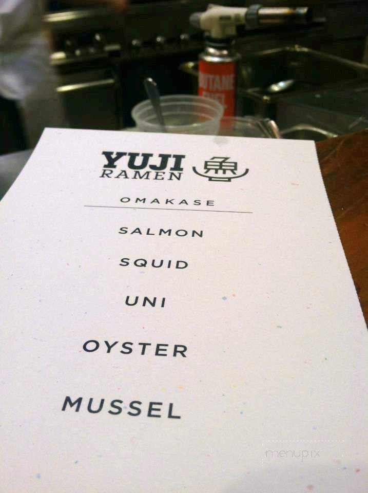 Yuji Ramen - New York, NY menu_pic