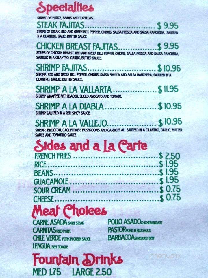 Salsa's Taco Bar - Scotts Valley, CA menu_pic