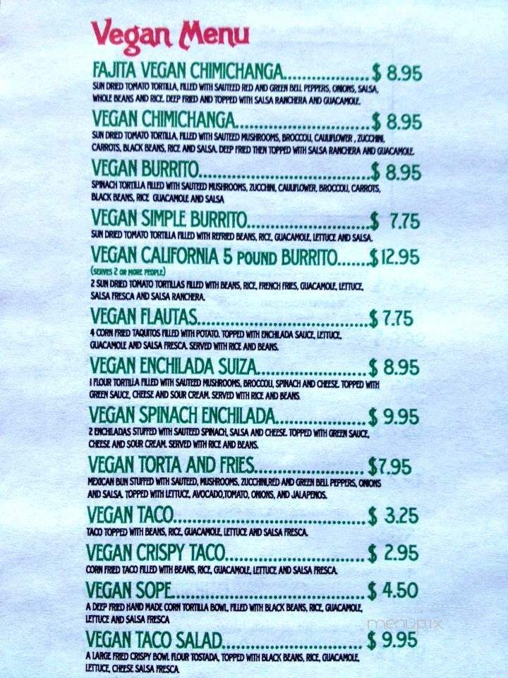 Salsa's Taco Bar - Scotts Valley, CA menu_pic