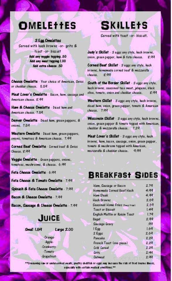 Judy's Restaurant - Bradenton, FL menu_pic