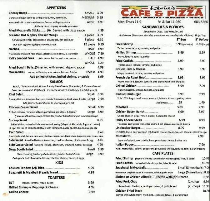 /380195864/Kevins-Cafe-and-Pizza-Clinton-LA - Clinton, LA