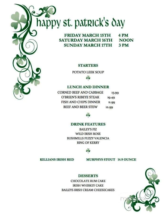 Palmetto Flats Restaurant and Tavern - Summerville, SC menu_pic