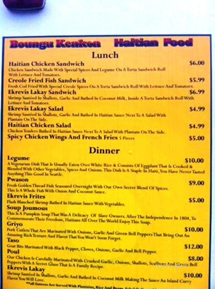Boungu Kenken - Seattle, WA menu_pic