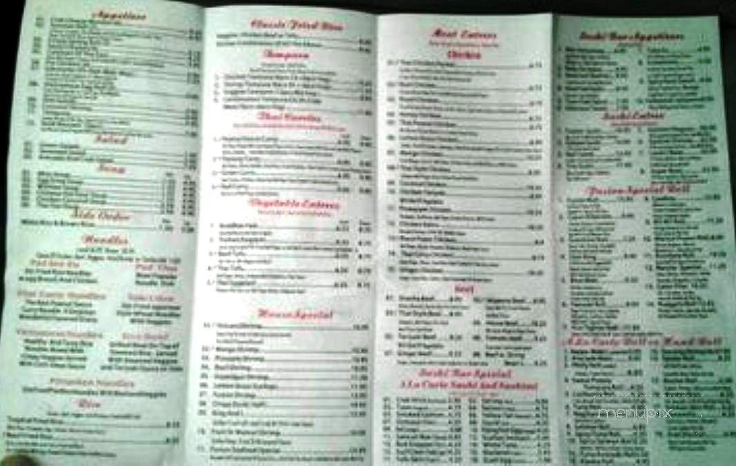 Menu of Fusion Japan in Woodland Park, CO 80863