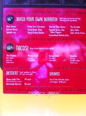 Dos Locos - Honolulu, HI menu_pic