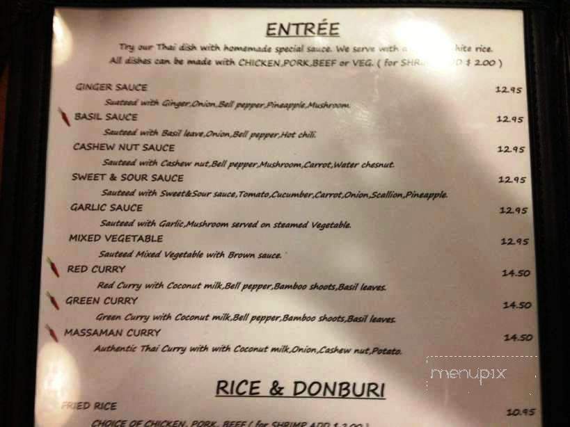 Little Siam - Tallahassee, FL menu_pic