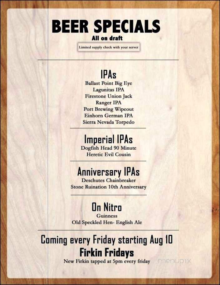 Spikes Pub - Houtzdale, PA menu_pic