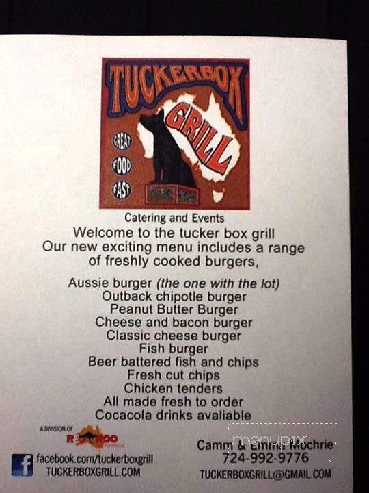 Tucker Box Grill - Grove City, PA menu_pic