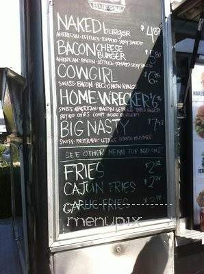 Sexy Burger Truck - Irvine, CA menu_pic