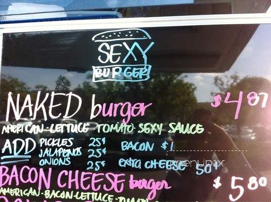 Sexy Burger Truck - Irvine, CA menu_pic