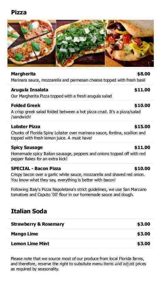 Firewall Wood Fired Oven - Doral, FL menu_pic
