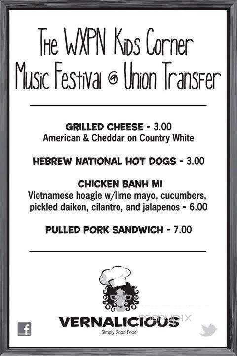 Vernalicious - Philadelphia, PA menu_pic