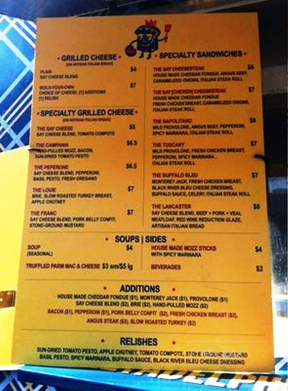 Say Cheese Philadelphia - Philadelphia, PA menu_pic