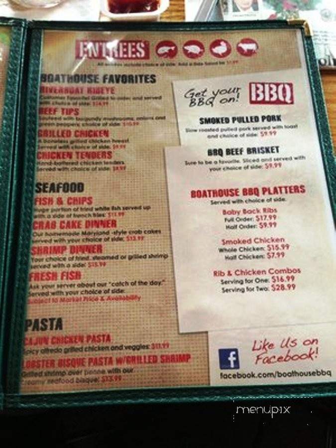 Boathouse BBQ - Marietta, OH menu_pic