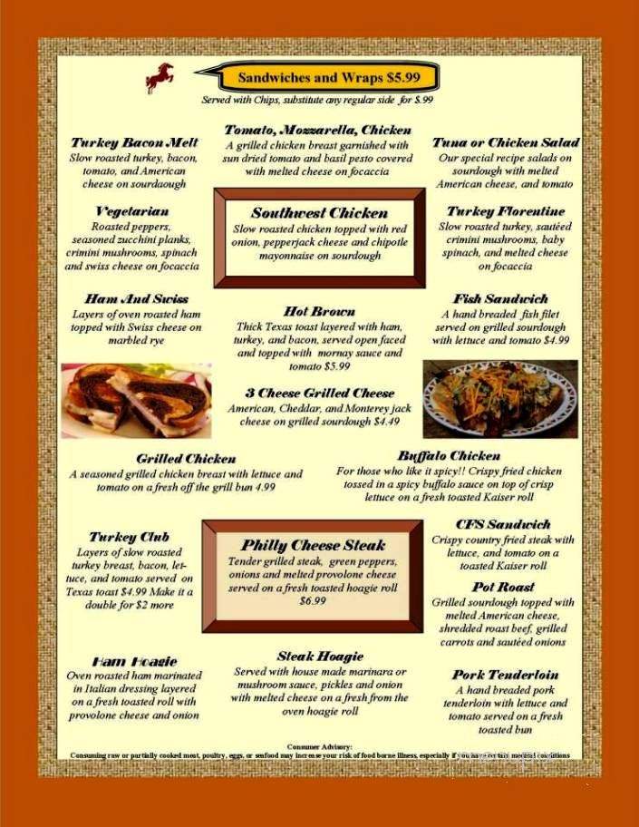 A&A Hitching Post - Mount Orab, OH menu_pic