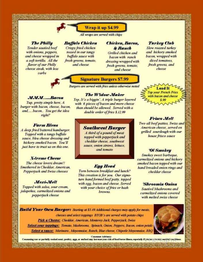 A&A Hitching Post - Mount Orab, OH menu_pic
