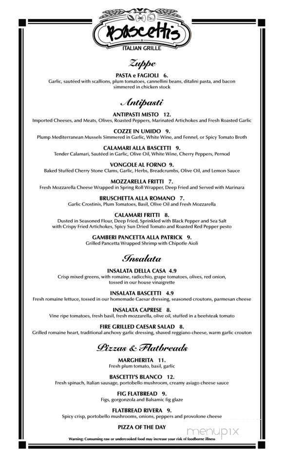 Bascetti's - Dunedin, FL menu_pic
