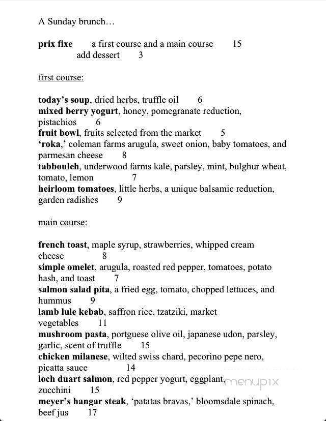 Kal's Mediterranean Bistro - Pasadena, CA menu_pic