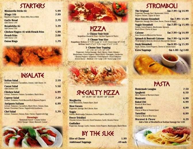 Angelina's Italian Pizzeria - Goldsboro, NC menu_pic