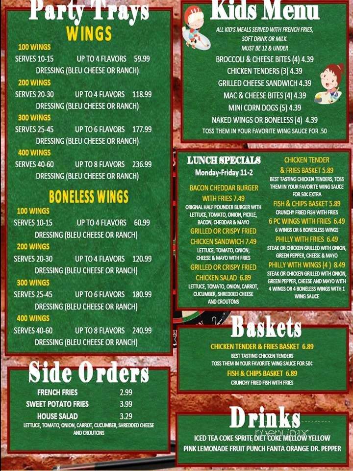 Mr. Wing Sports Grill and Bar - Columbus, GA menu_pic
