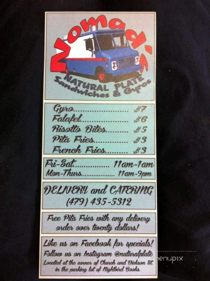 Nomad's Natural Plate - Fayetteville, AR menu_pic