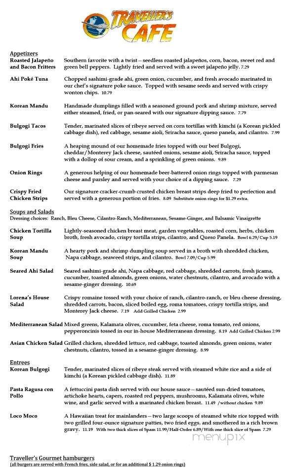 Travellers Cafe - Temecula, CA menu_pic