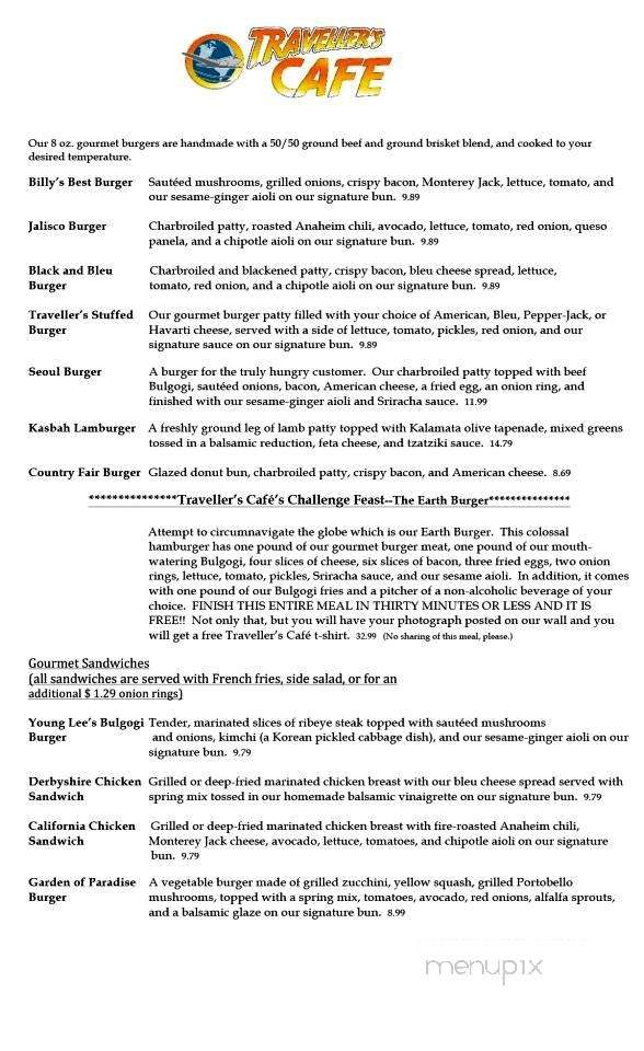 Travellers Cafe - Temecula, CA menu_pic
