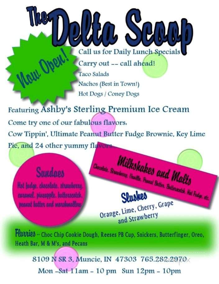 Delta Scoop - Muncie, IN menu_pic