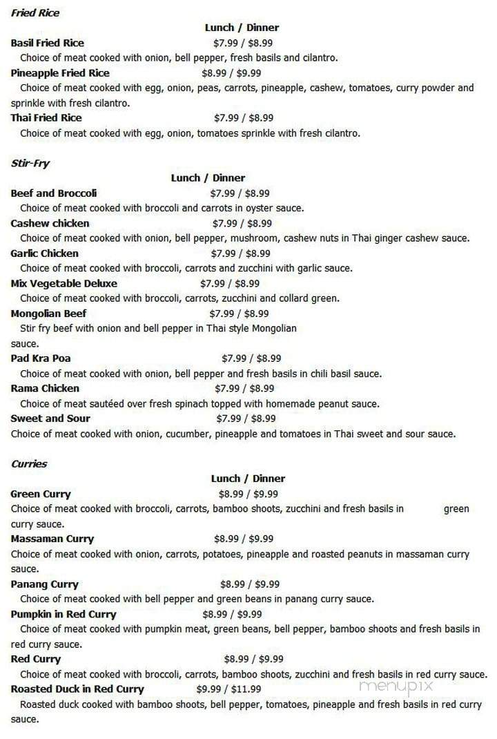 Chim's Thai Kitchen - Columbia, MO menu_pic