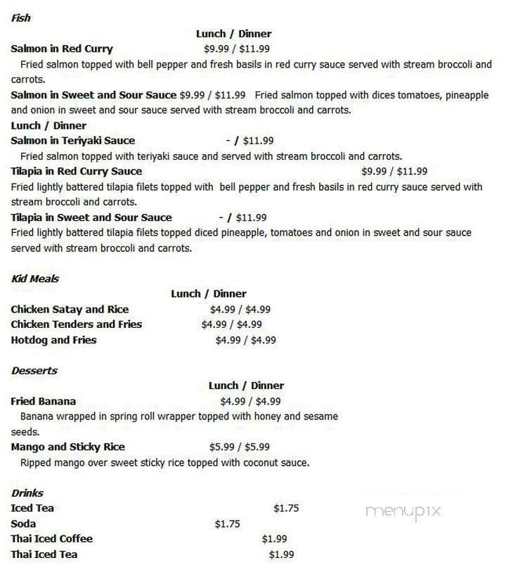 Chim's Thai Kitchen - Columbia, MO menu_pic