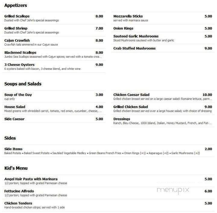 JT's at The Lavalette House - Gretna, VA menu_pic