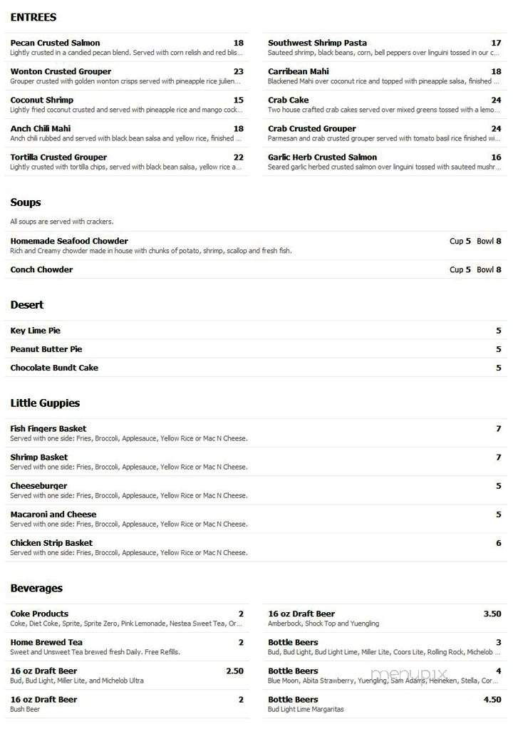 Barnhill's Seafood Spot - Matlacha, FL menu_pic