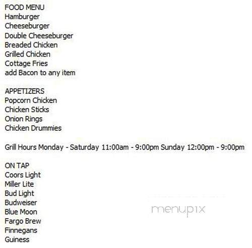 Mahoney's Bar and Grill - Fargo, ND menu_pic
