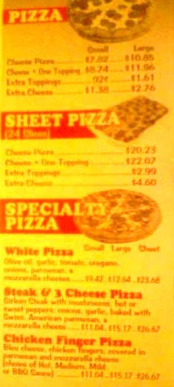 Joeys Pizza - Depew, NY menu_pic
