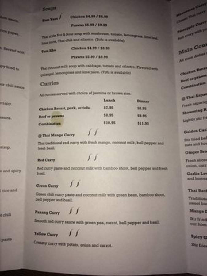 @THAI - Tacoma, WA menu_pic