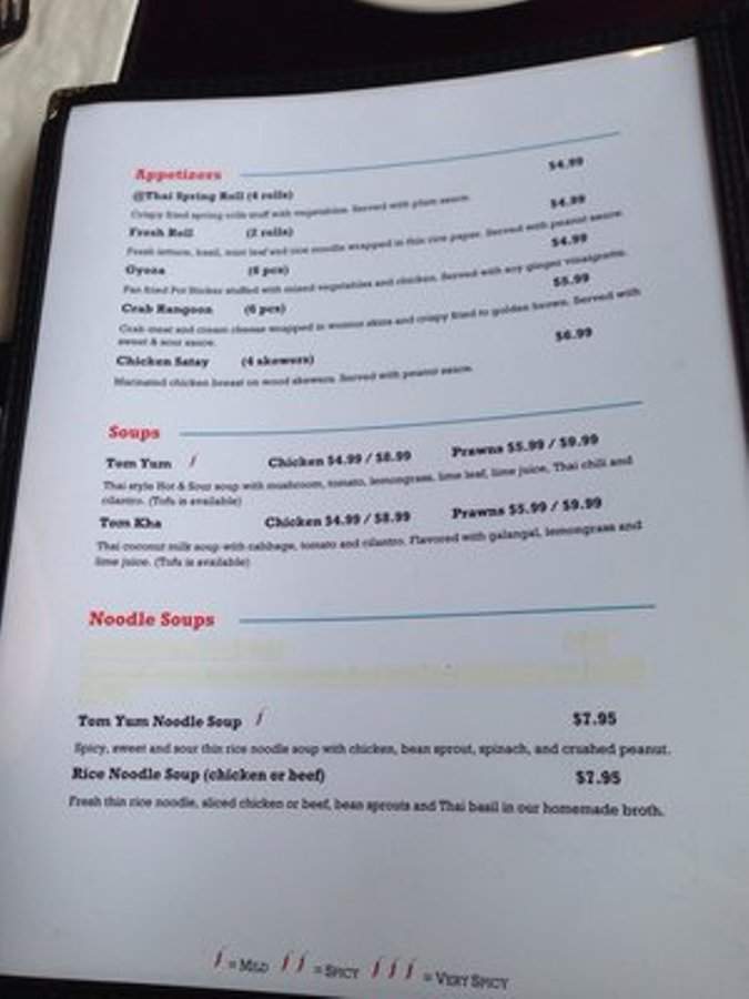 @THAI - Tacoma, WA menu_pic