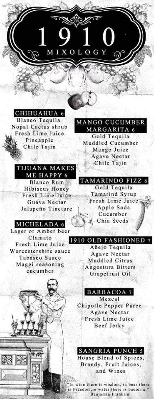 1910 Mexican Kitchen & Pub - Austin, MN menu_pic