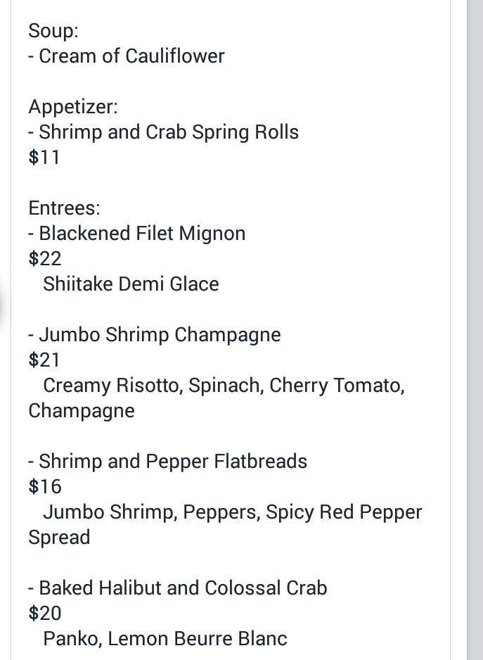 279 Cafe - Plains, PA menu_pic